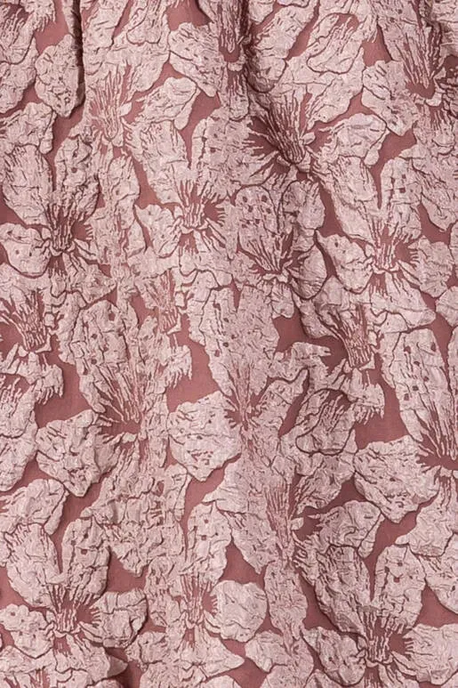 Purple Poppies Mini Jacquard Bubble Dress