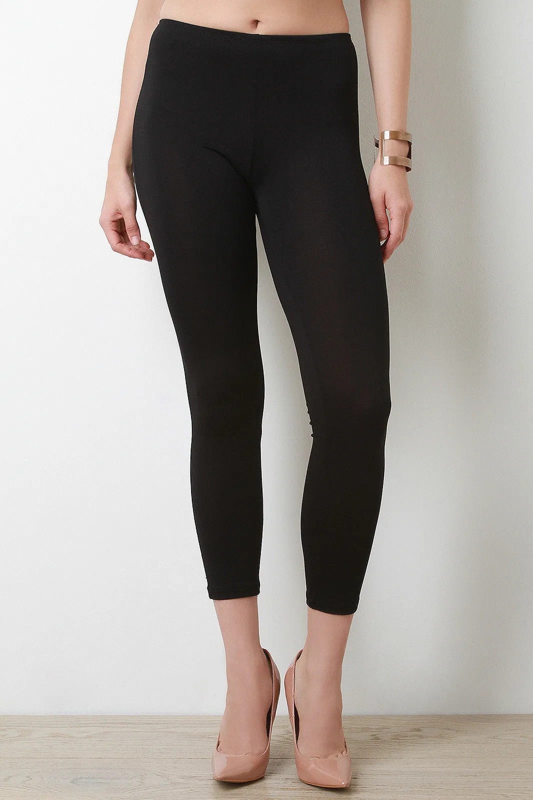 Solid High Waist Leggings