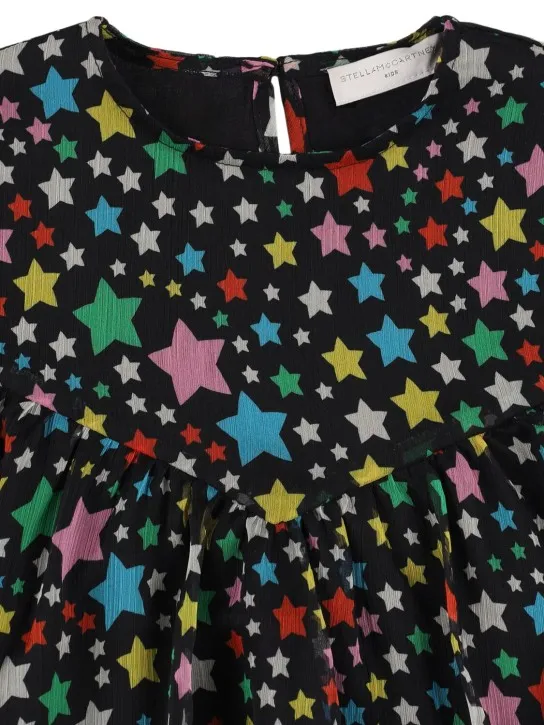 Stella McCartney Kids   Star print georgette dress 