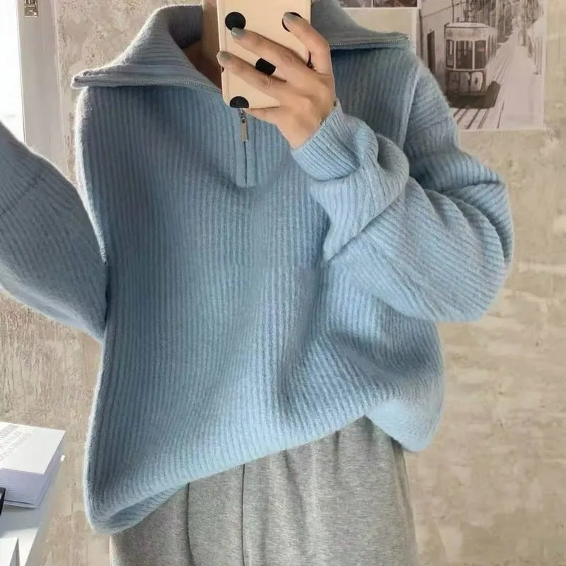 Stylish Loose Knit Pullover Shirt for Women – Versatile & Chic