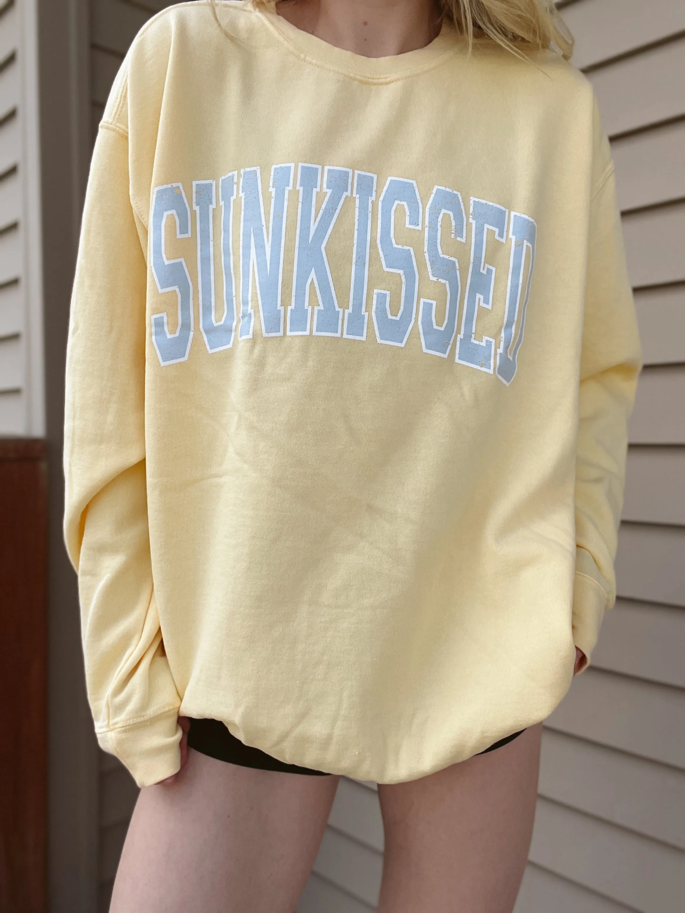 SUNKISSED Butter Yellow Crewneck