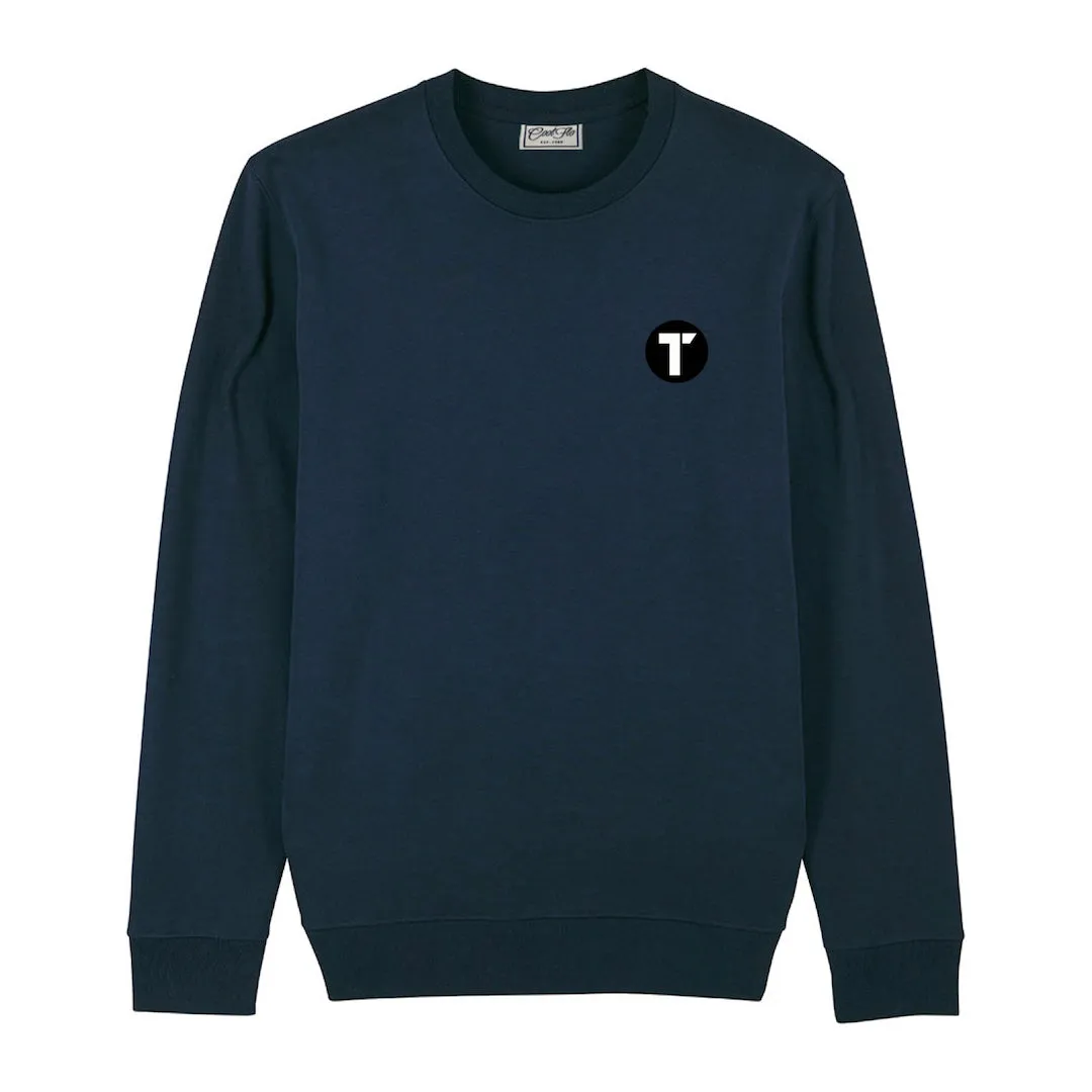 Tenacious 'T' Logo Embroidered Navy Sweatshirt