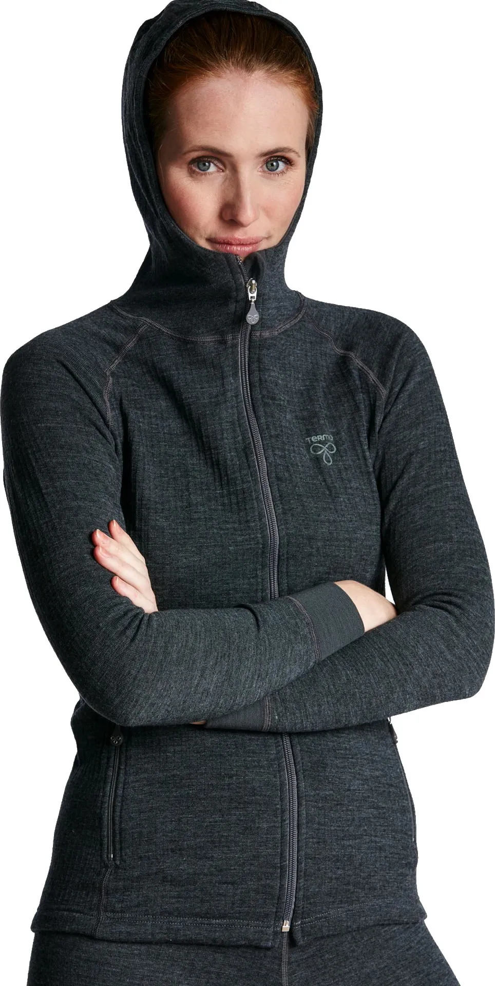 Termo Women&#x27;s Full-Zip Hoodie Grey Melange | Buy Termo Women&#x27;s Full-Zip Hoodie Grey Melange here | Outnorth