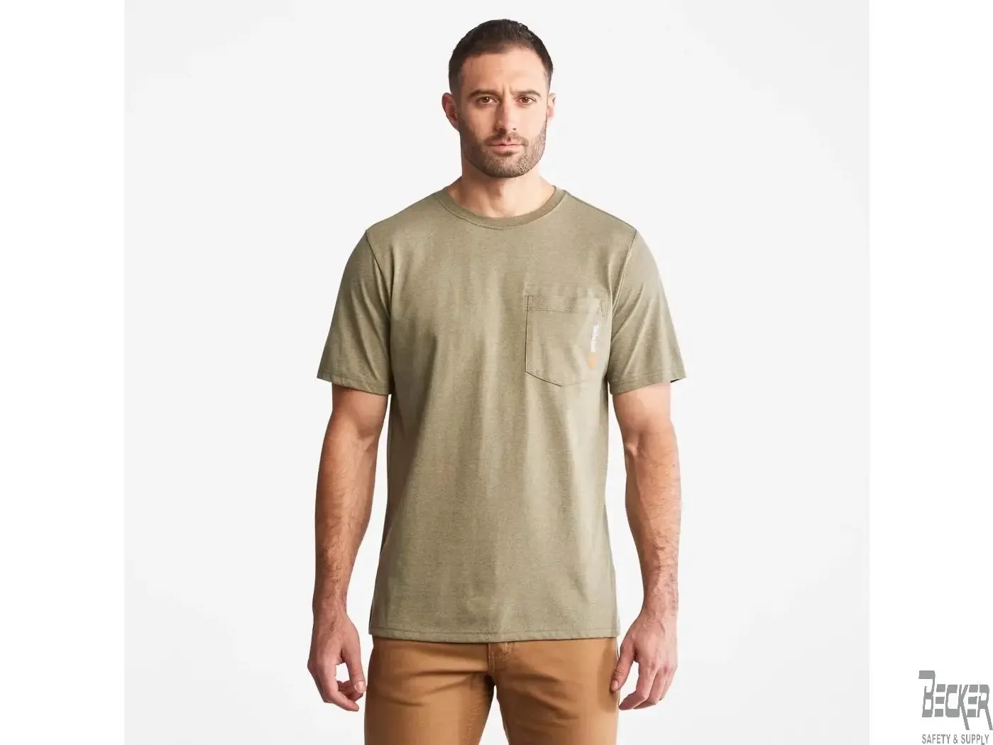 TIMBERLAND PRO - Base Plate Short Sleeve T-Shirt, Burnt Olive