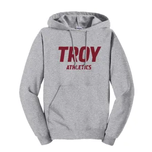Troy Sport Specific Hooded Pullover Sweatshirt - Choice of Sport - Athletic Grey